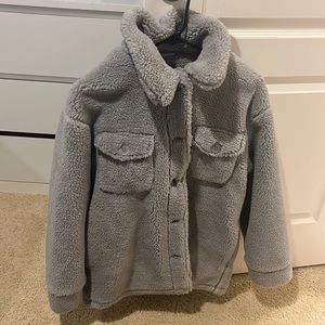 Womens grey sherpa, medium, from Forever 21